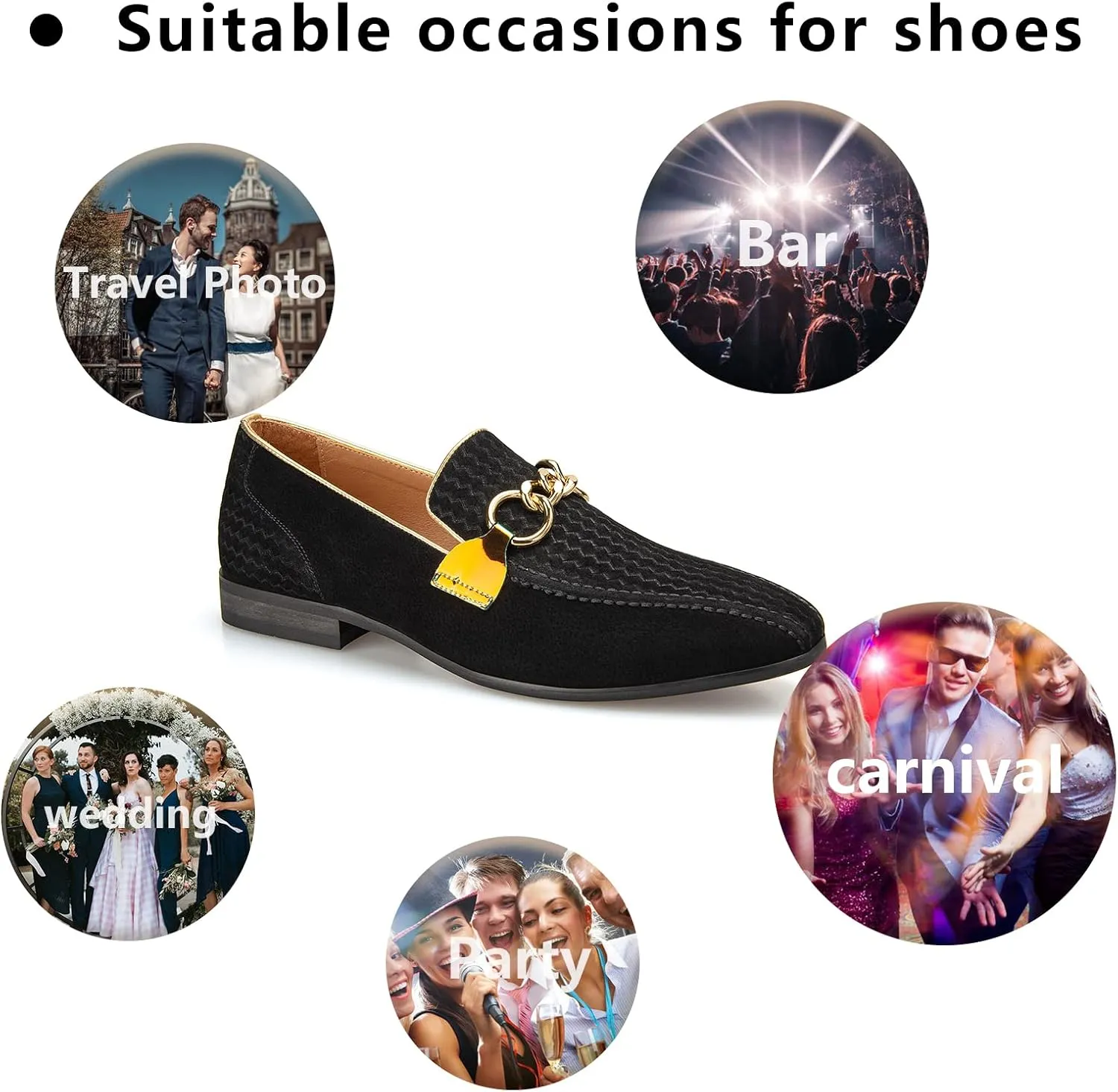 Meijiana Men's Loafers Lightweight Slip-On Moccasins Stylish Dress Shoes Breathable Tassels Loafers