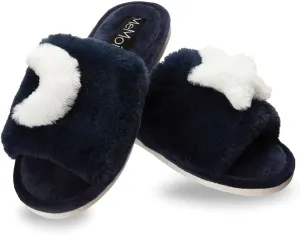 MeMoi Women's Star and Moon Plush Slippers