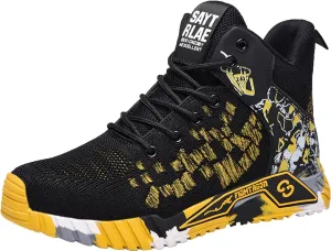 Men Women Indestructible Work Shoes，Lightweight Safety Shoes Slip Resistant Work Sneaker Breathable Puncture Proof Shoes，