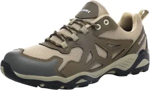 Men's All-Terrain Waterproof Hiking Shoes Lightweight Breathable Slip On Trekking Climbing Shoes Non Slip Outdoor Sneakers All Day Walking Work Comfortable Sole Sneaker for Men