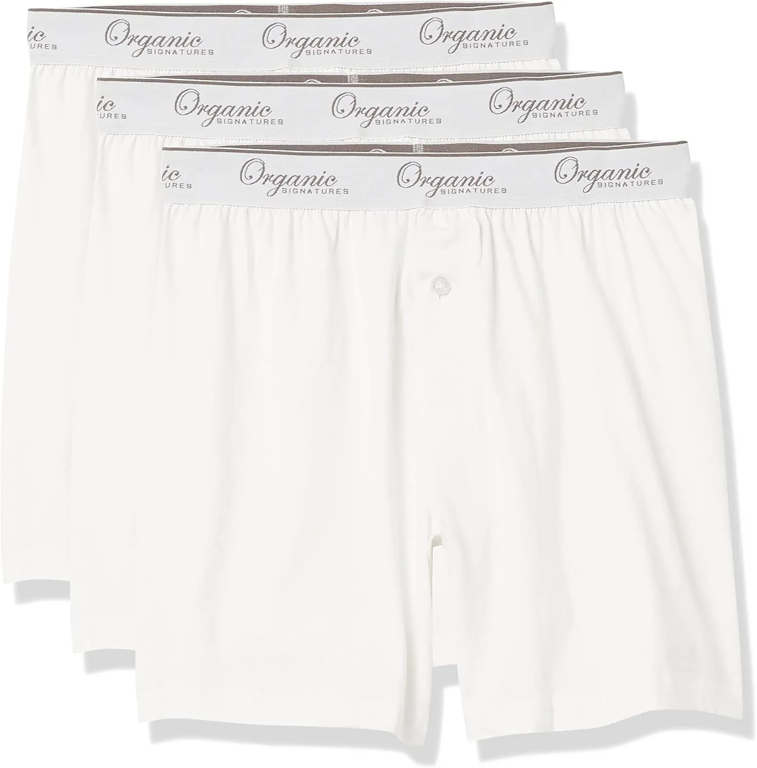 Men's Boxers 100% Organic Cotton, Soft Boxers for Men, 3-Pack