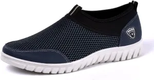 Mens Breathable Casual Loafers Mesh Summer Lightweight Slip-on Shoes Comfortable Outdoor Driving Travel Stylish