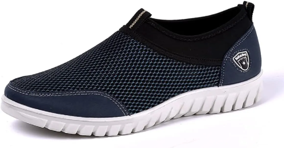 Mens Breathable Casual Loafers Mesh Summer Lightweight Slip-on Shoes Comfortable Outdoor Driving Travel Stylish