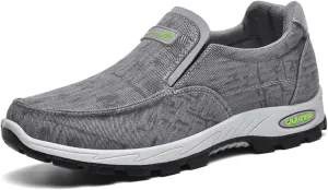 Men's Canvas Comfortable Breathable Orthopedic Loafers Casual Lightweight Slip-On Dad Walking Boat Shoes Outdoor Non-Slip Hiking Sneaker.