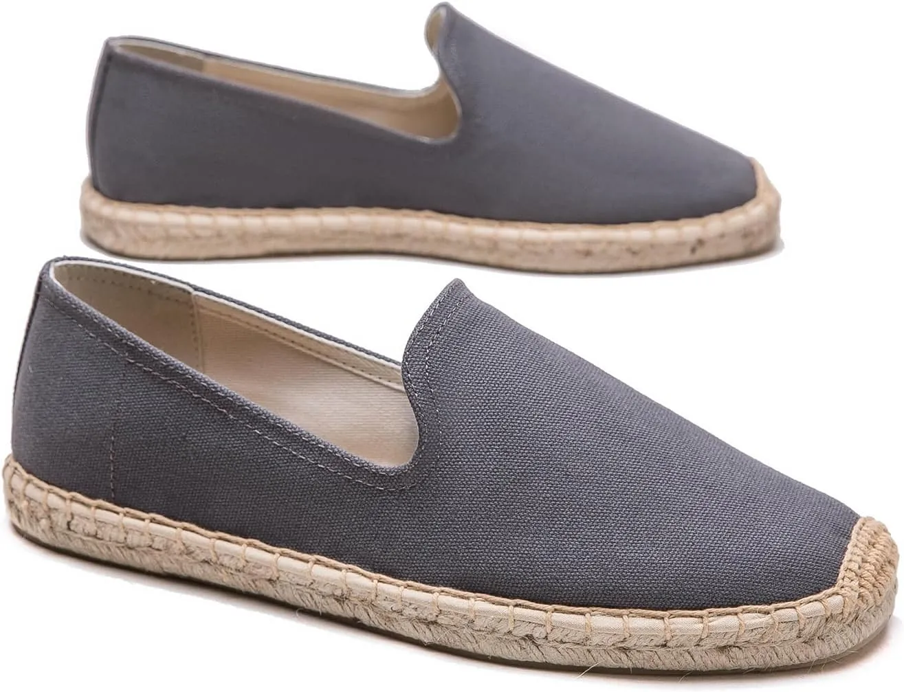 Men's Casual and Comfortable Linen Vegan Canvas Shoes, Men's Flat Shoes, Anti Slip Soles Suitable for Any Occasion in Summer, Spring, and Autumn