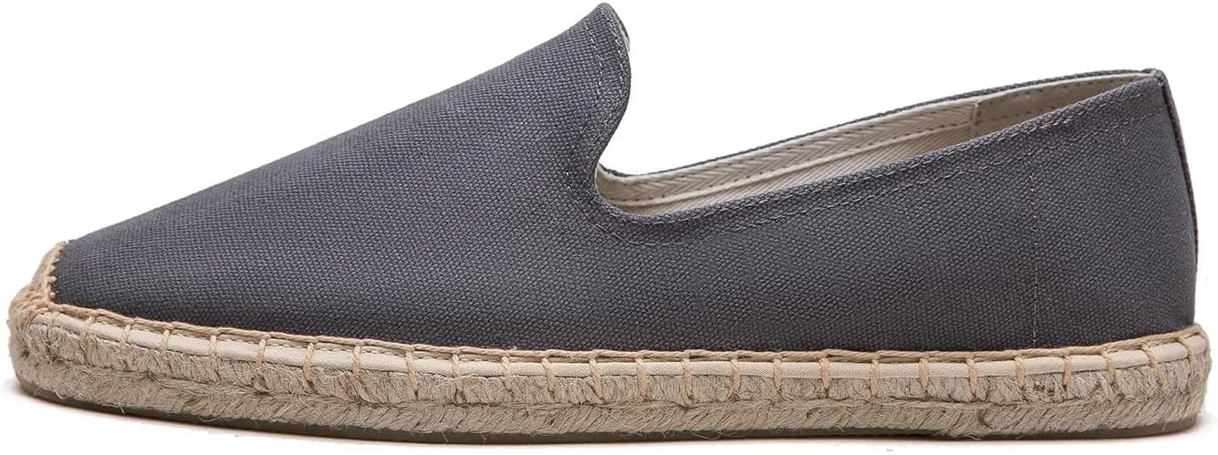 Men's Casual and Comfortable Linen Vegan Canvas Shoes, Men's Flat Shoes, Anti Slip Soles Suitable for Any Occasion in Summer, Spring, and Autumn