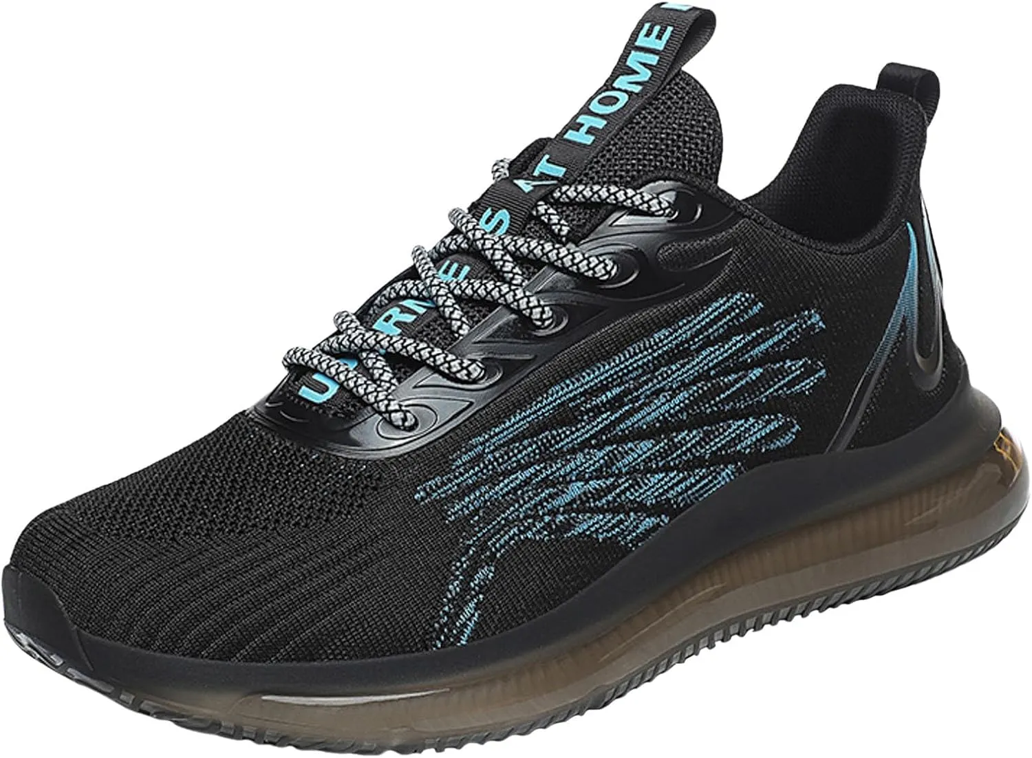 Mens Casual Lace-Up Sneakers Ultra Lightweight Breathable Mesh & Memory Foam Insole Non Slip Comfort for City Walking & Travel Fashionable Simple Printed Mesh Sneaker