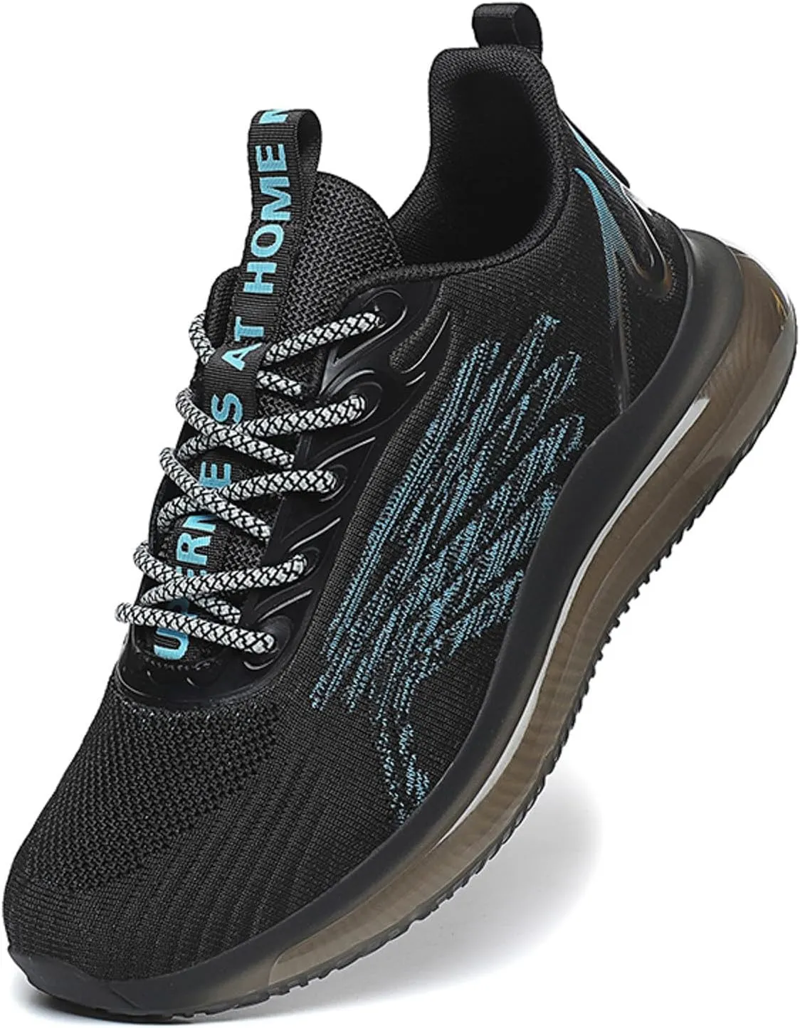 Mens Casual Lace-Up Sneakers Ultra Lightweight Breathable Mesh & Memory Foam Insole Non Slip Comfort for City Walking & Travel Fashionable Simple Printed Mesh Sneaker