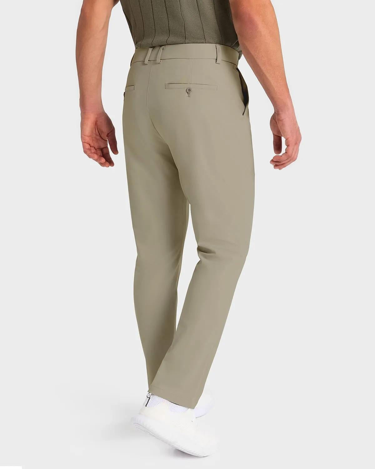 Mens Classic Fit Golf Pants Stretch Work Dress Pants 30''/32''/34'' Lightweight Casual Pants with Pockets