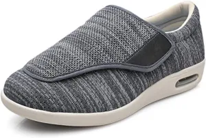 Men's Diabetic Shoes,Wide Width Shoes with Adjust Closure Shoes for Elderly Diabetic Pain Relief Swollen Feet