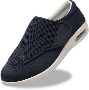 Men's Diabetic Shoes,Wide Width Shoes with Adjust Closure Shoes for Elderly Diabetic Pain Relief Swollen Feet