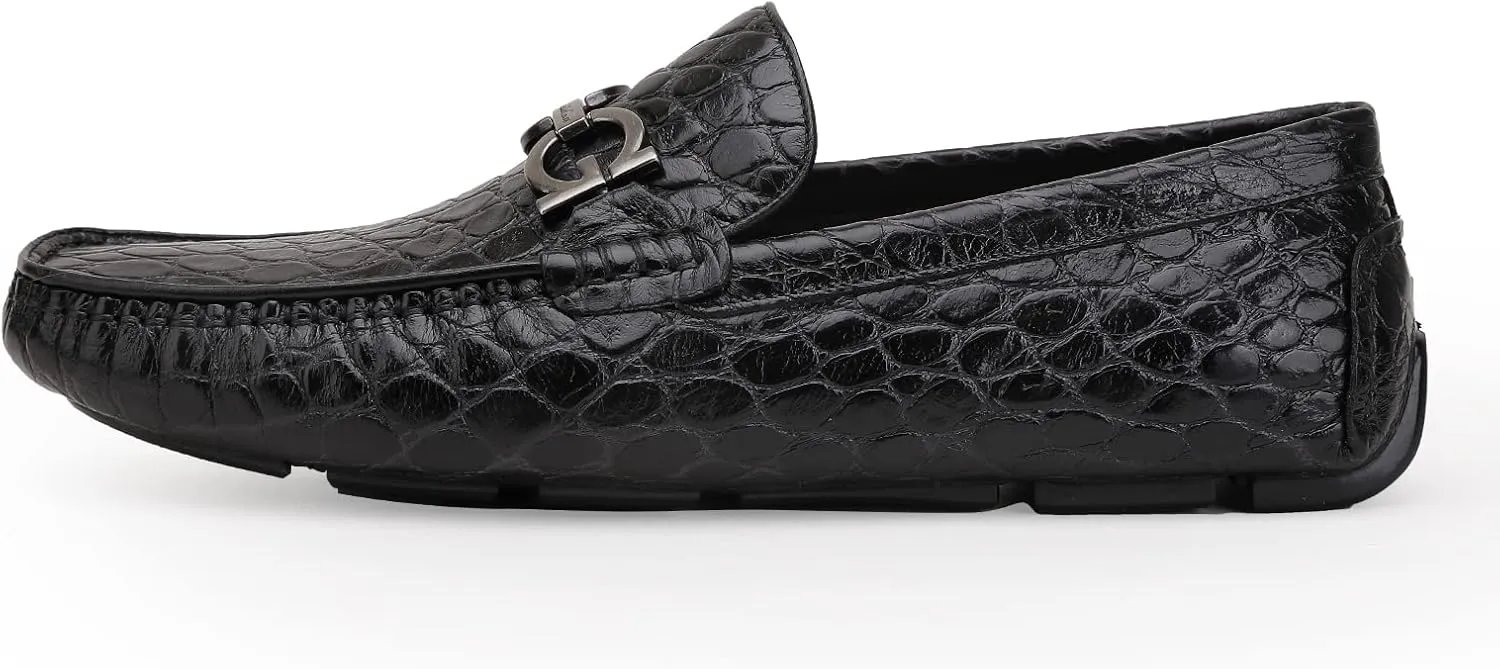 Men's Driving Moccasins Dress Shoes, Leather Casual Slip On Breathable Penny Loafers for Men