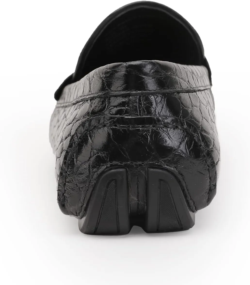Men's Driving Moccasins Dress Shoes, Leather Casual Slip On Breathable Penny Loafers for Men