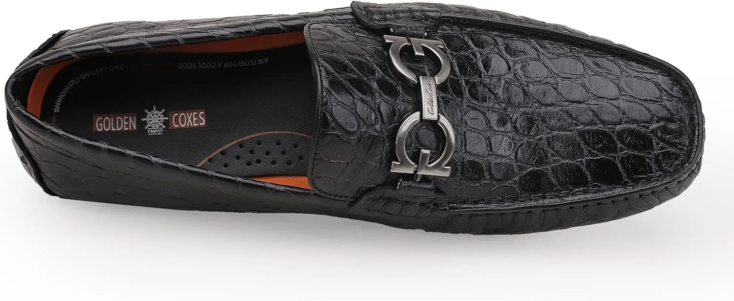 Men's Driving Moccasins Dress Shoes, Leather Casual Slip On Breathable Penny Loafers for Men