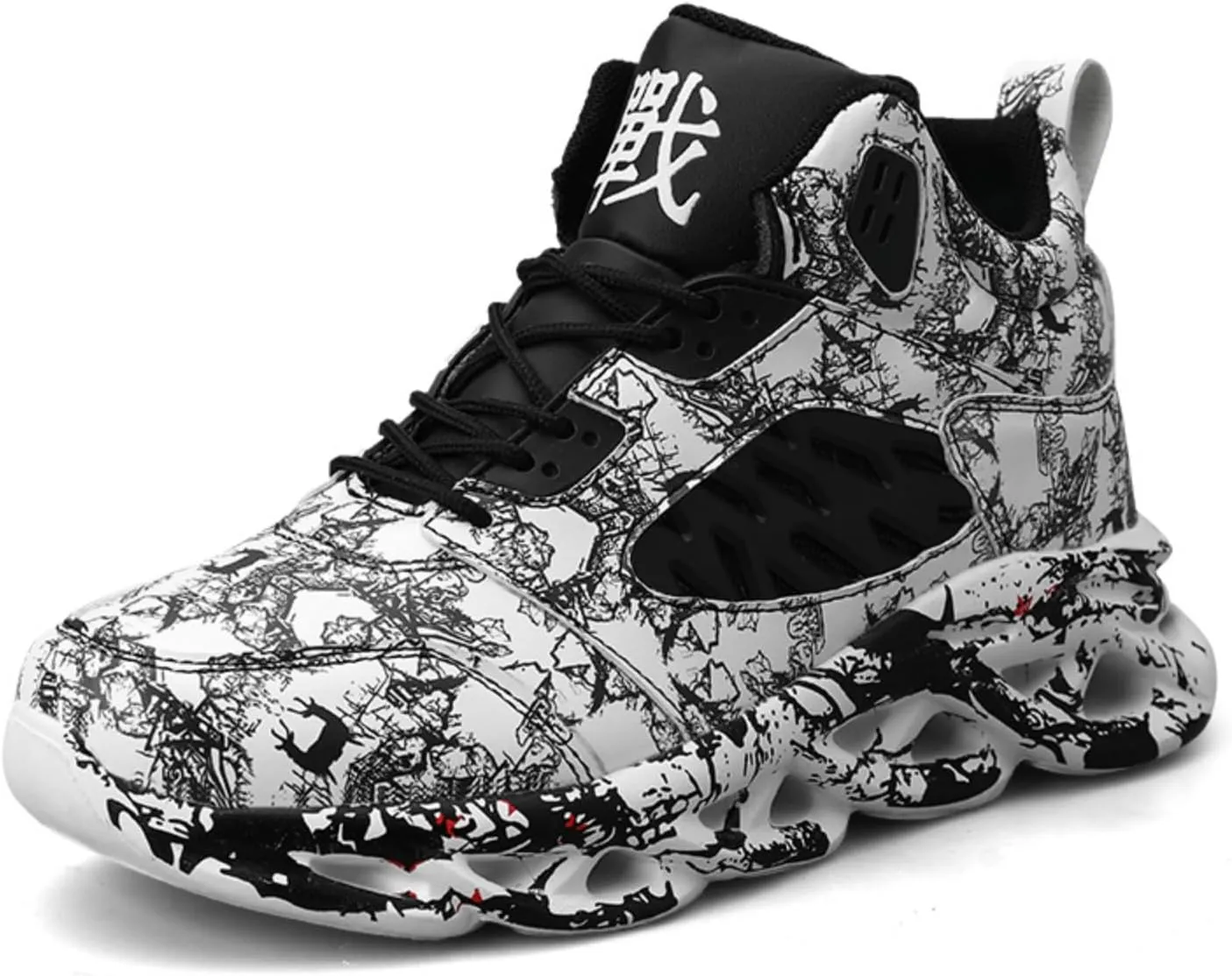 Men's Fashionable Sneakers with Unique Patterns. Comfortable and Versatile, Suitable for Running, Training, and Daily wear.