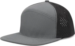 Mens Golf Trucker Hat Outdoor Lightweight Snapback Closure Flat Brim Laser Cut Baseball Cap for Women