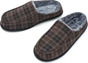 Men's House Slippers, Cozy Non-slip Home Shoes, Warm Comfy Indoor Outdoor Moccasin Slip Ons, Unique Christmas Gifts
