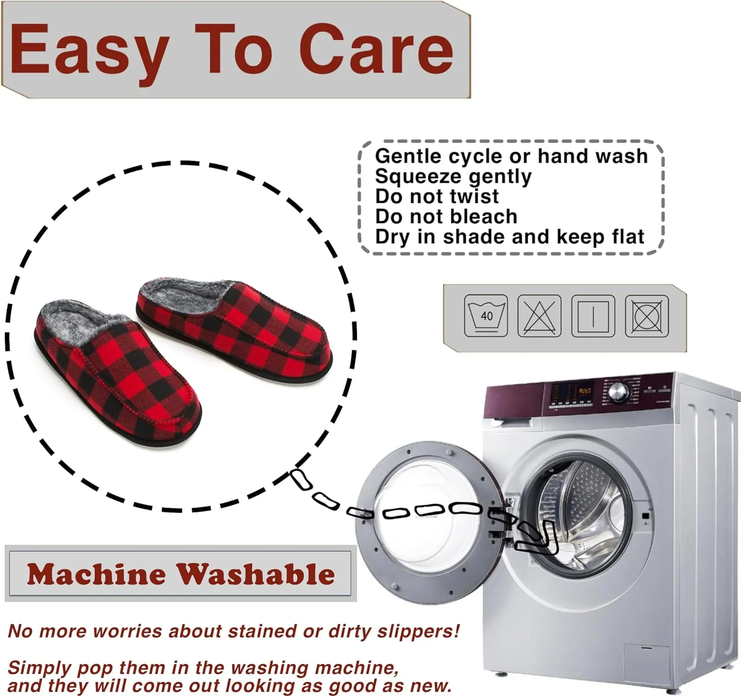Men's House Slippers, Cozy Non-slip Home Shoes, Warm Comfy Indoor Outdoor Moccasin Slip Ons, Unique Christmas Gifts