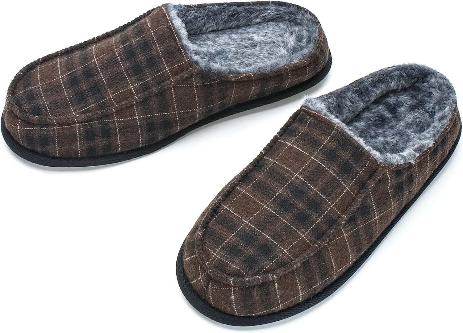 Men's House Slippers, Cozy Non-slip Home Shoes, Warm Comfy Indoor Outdoor Moccasin Slip Ons, Unique Christmas Gifts
