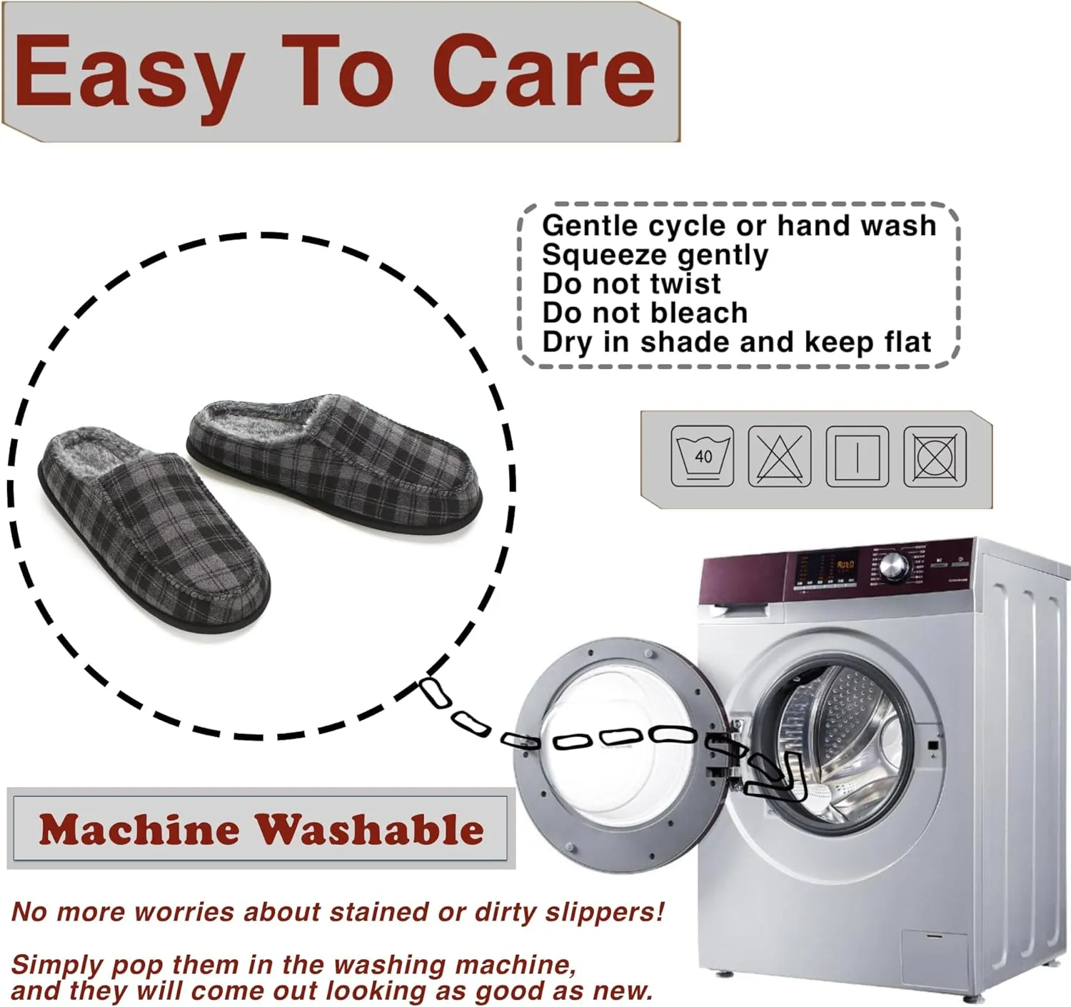 Men's House Slippers, Cozy Non-slip Home Shoes, Warm Comfy Indoor Outdoor Moccasin Slip Ons, Unique Christmas Gifts