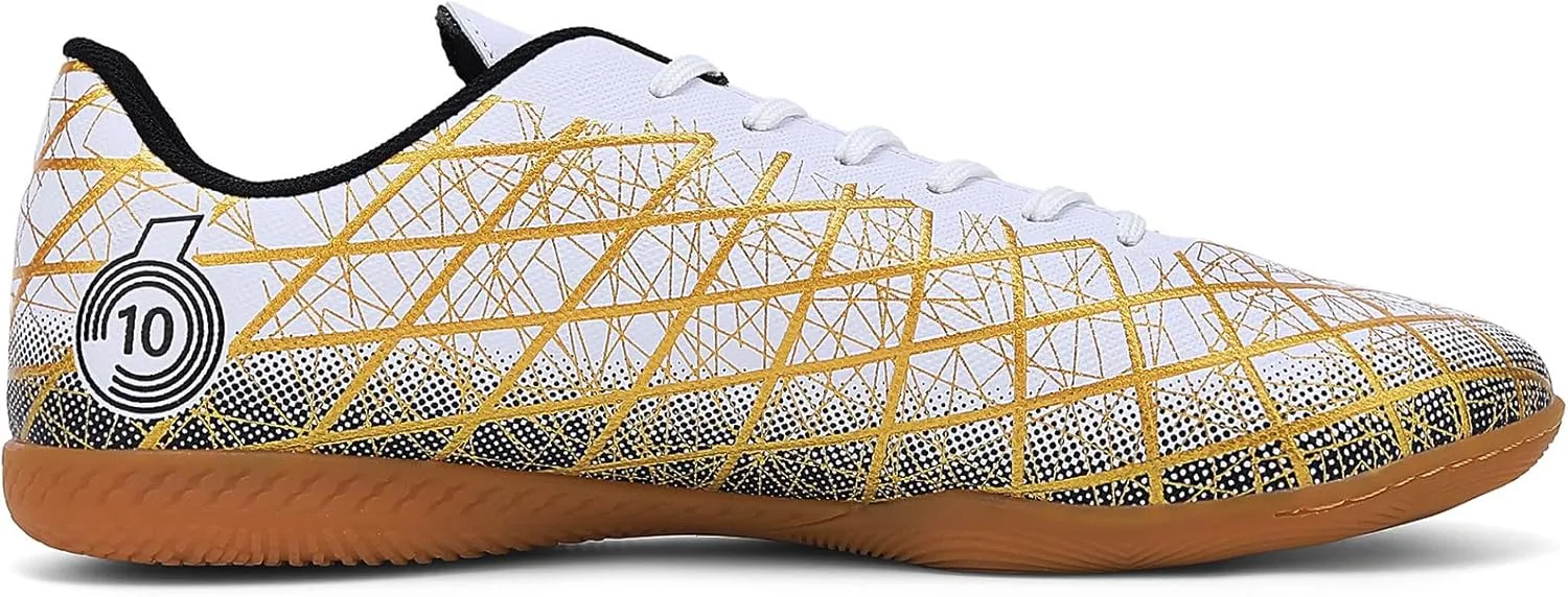 Men's Indoor Soccer Shoes Unisex Futsal Traine Sneaker for Training Flat Outsole