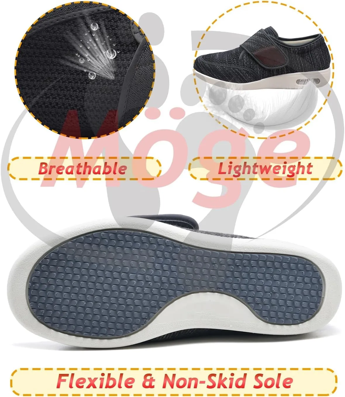 Men's Lightweight Slip-On Trainers - Breathable Mesh Loafers for Comfort and Style