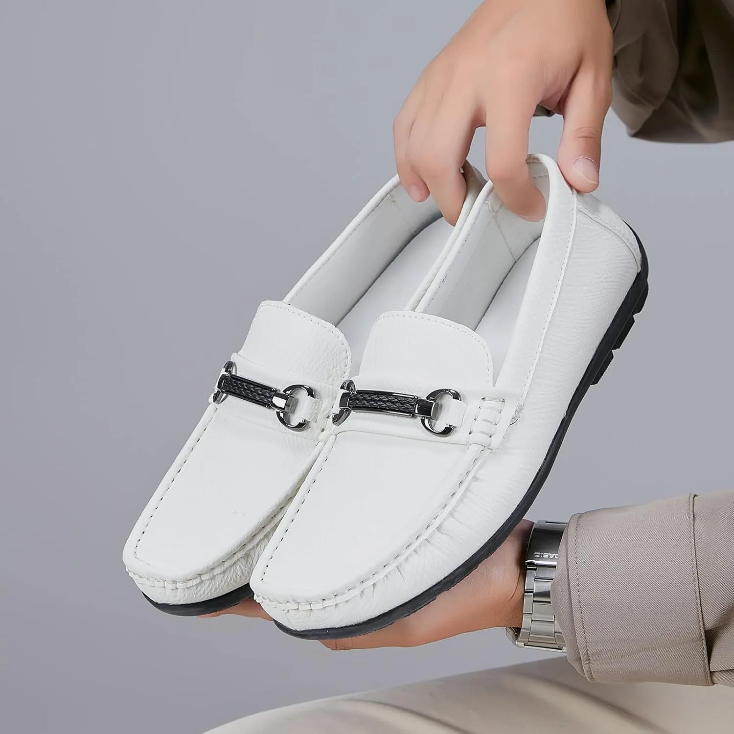 Men's Loafers Casual Slip On Shoes Driving Boat Shoes Soft Penny Loafers for Men