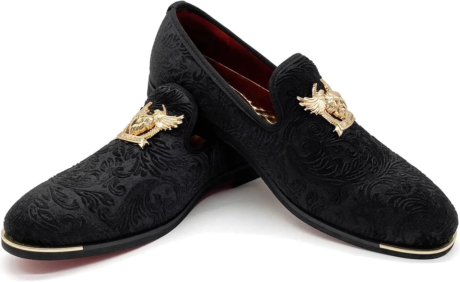 Men's Loafers Vintage Slip on Suede Dress Shoes Velvet Dress Loafers Size 7-13