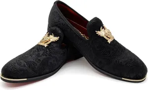 Men's Loafers Vintage Slip on Suede Dress Shoes Velvet Dress Loafers Size 7-13