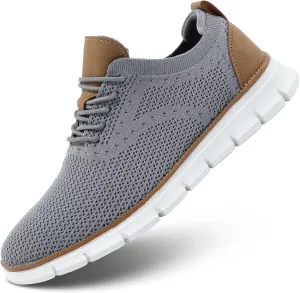 Mens Oxfords Lace-Up Lightweight Casual Walking Shoes Dress Shoes Fashion Sneakers Walking Shoes