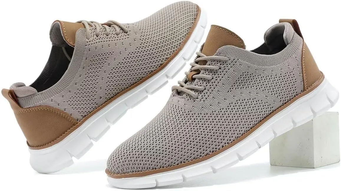 Mens Oxfords Lace-Up Lightweight Casual Walking Shoes Dress Shoes Fashion Sneakers Walking Shoes