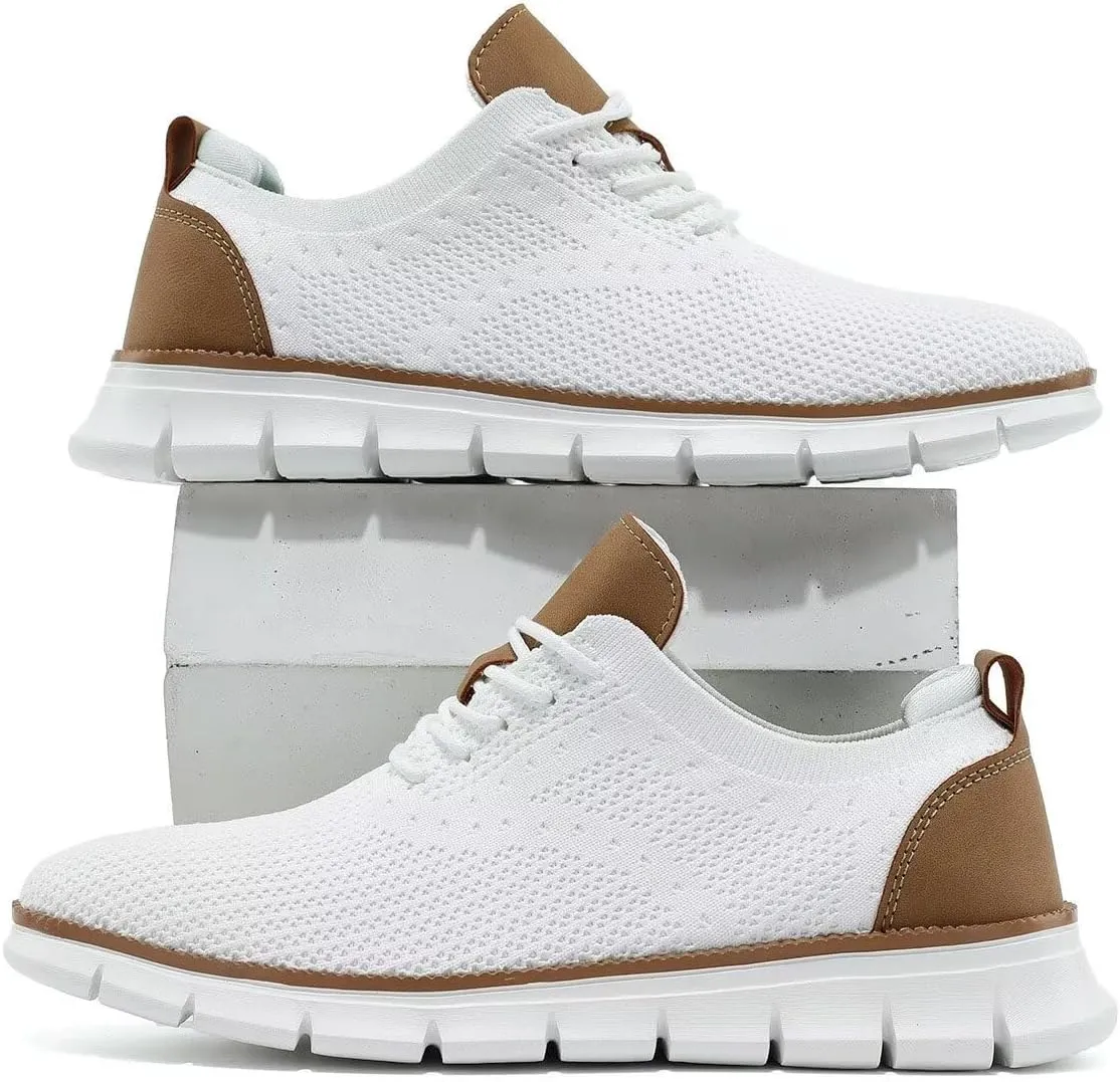 Mens Oxfords Lace-Up Lightweight Casual Walking Shoes Dress Shoes Fashion Sneakers Walking Shoes
