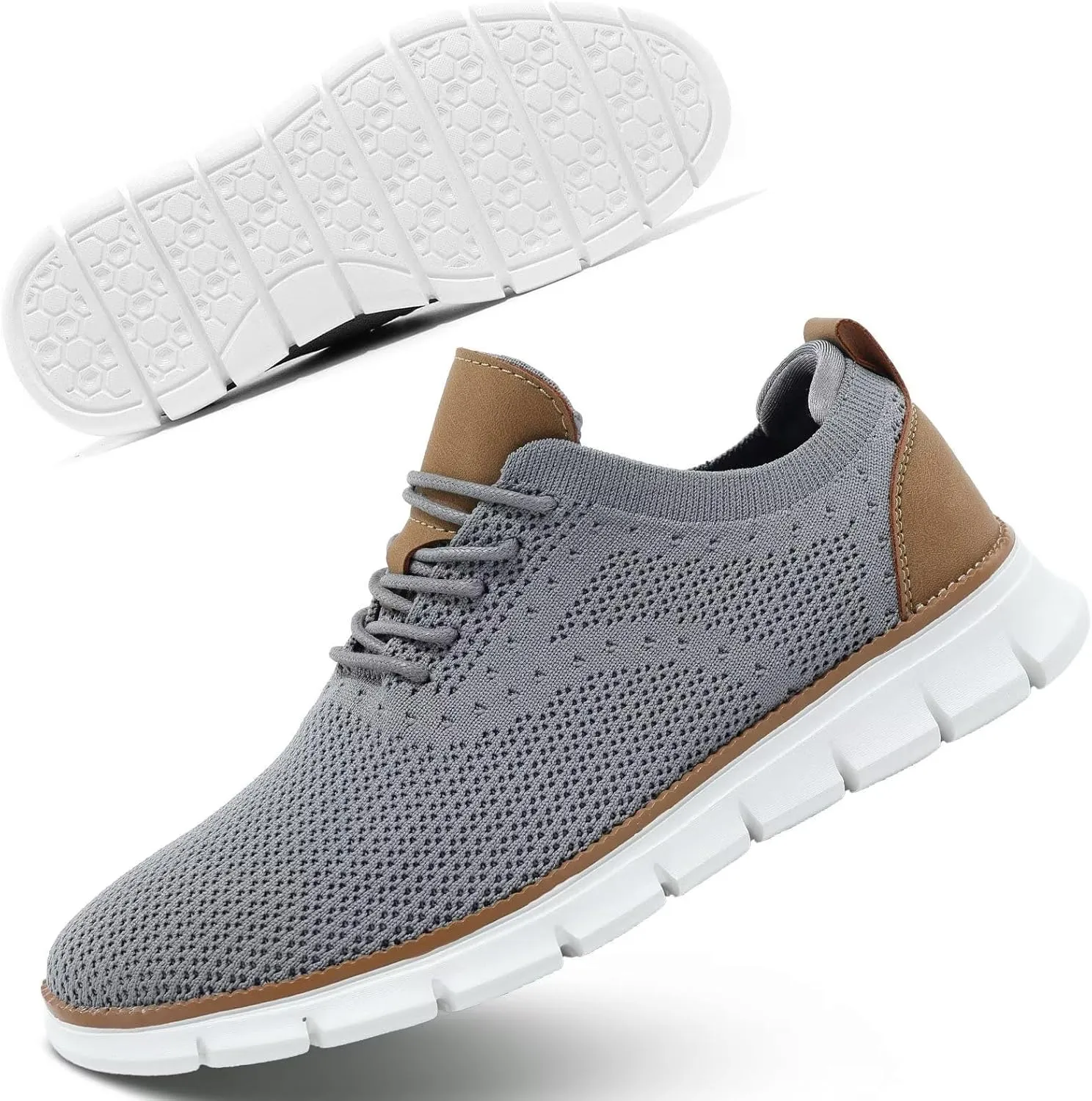 Mens Oxfords Lace-Up Lightweight Casual Walking Shoes Dress Shoes Fashion Sneakers Walking Shoes