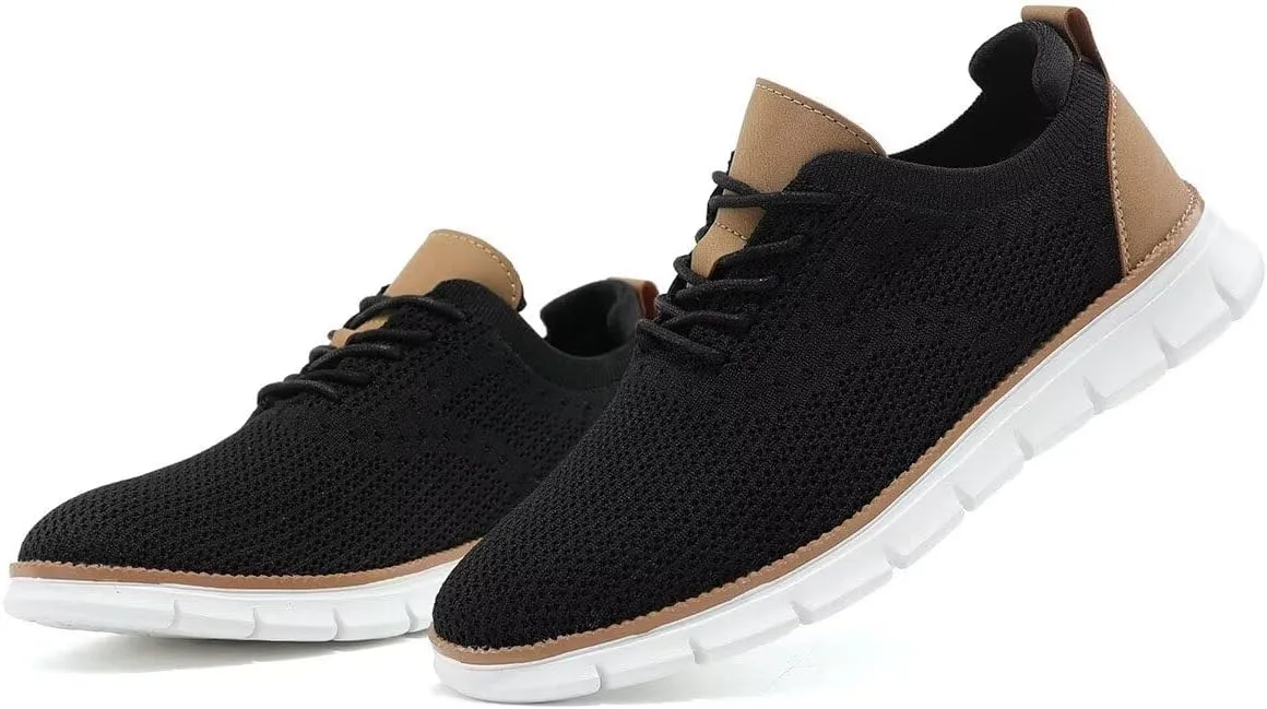 Mens Oxfords Lace-Up Lightweight Casual Walking Shoes Dress Shoes Fashion Sneakers Walking Shoes