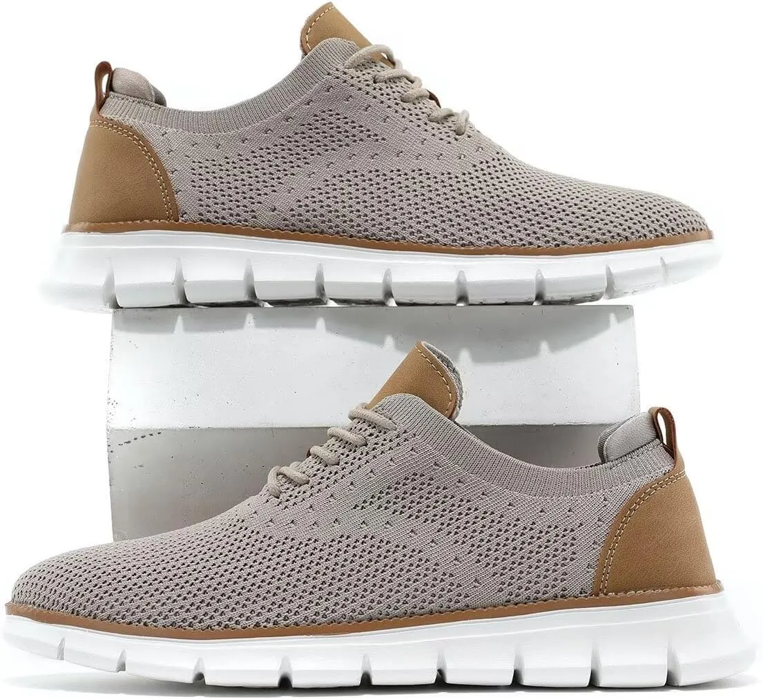Mens Oxfords Lace-Up Lightweight Casual Walking Shoes Dress Shoes Fashion Sneakers Walking Shoes