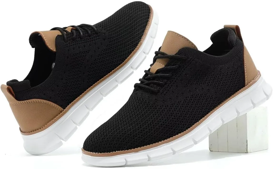 Mens Oxfords Lace-Up Lightweight Casual Walking Shoes Dress Shoes Fashion Sneakers Walking Shoes