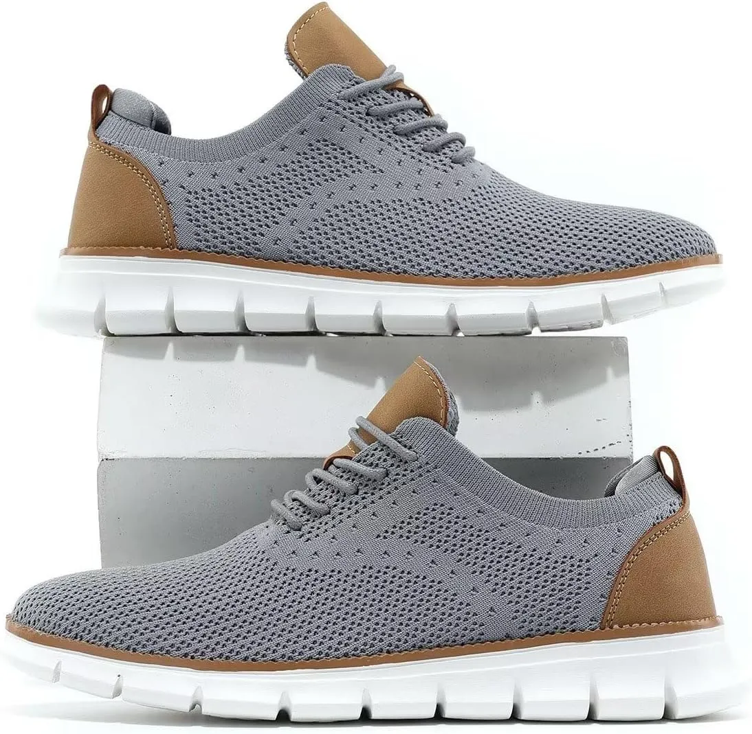Mens Oxfords Lace-Up Lightweight Casual Walking Shoes Dress Shoes Fashion Sneakers Walking Shoes