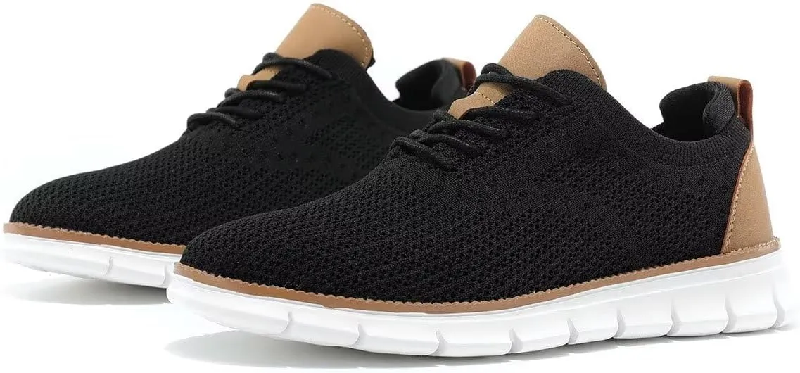 Mens Oxfords Lace-Up Lightweight Casual Walking Shoes Dress Shoes Fashion Sneakers Walking Shoes