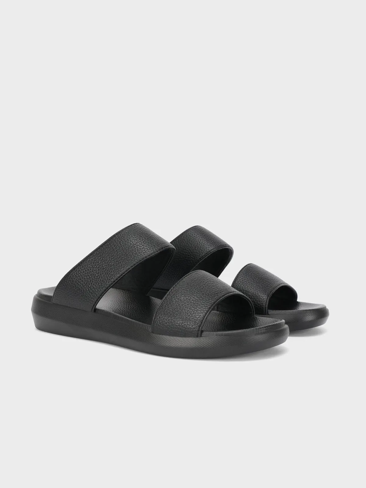 Mens "QATADA" Dual Strap Casual Slippers