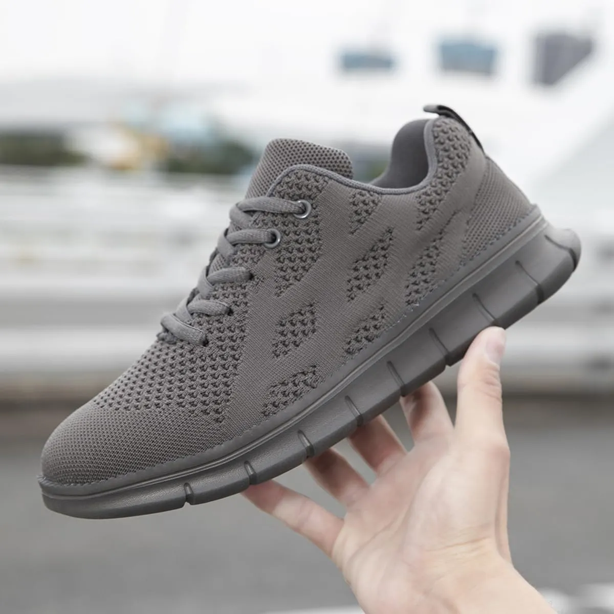 Mens Running Shoes Slip On Sneakers Walking Tennis Gym Athletic Sports Fashion Casual Breathable Shoes