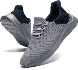Mens Running Shoes Slip On Sneakers Walking Tennis Shoes Gym Athletic Sports Fashion Casual Breathable