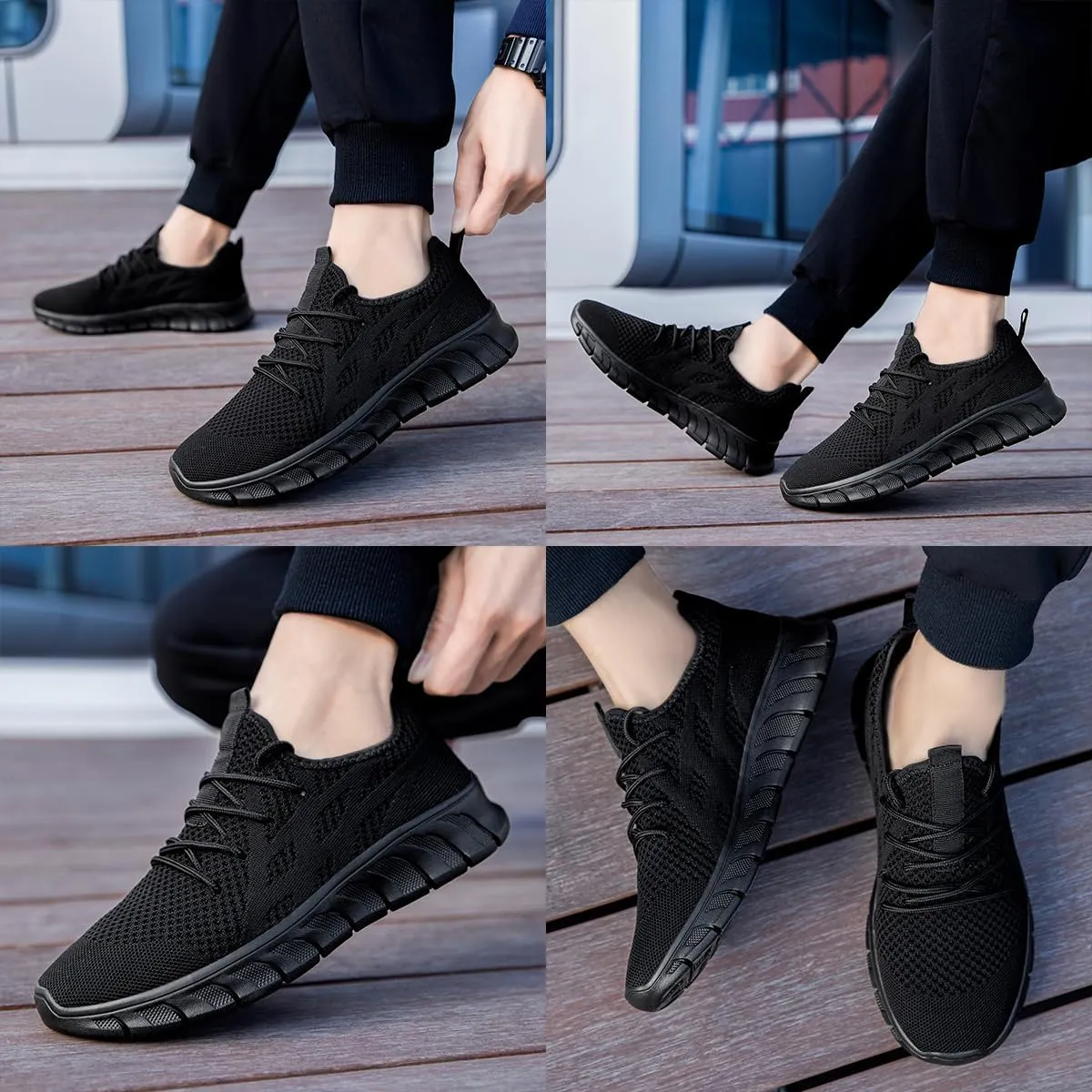 Mens Running Shoes Slip on Walking Shoes for Men Fitness Athletic Workout Gym Sport Sneakers Casual Comfortable Lightweight Breathable Fashion Trainers