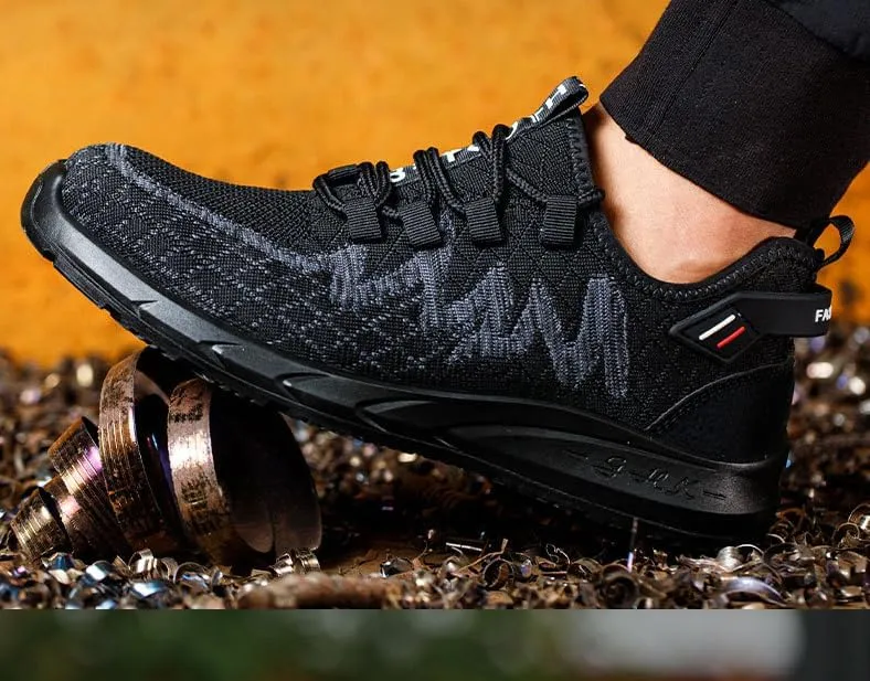 Men's Safety Shoes Odor Resistant Breathable Smash Resistant Puncture Resistant Steel Toe Shoes