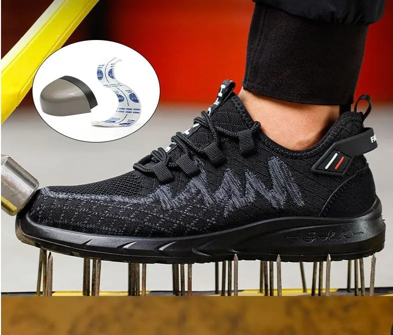 Men's Safety Shoes Odor Resistant Breathable Smash Resistant Puncture Resistant Steel Toe Shoes
