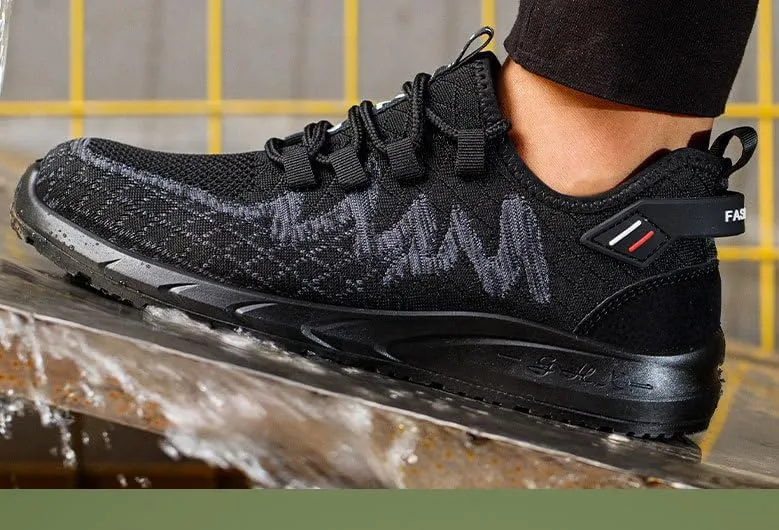 Men's Safety Shoes Odor Resistant Breathable Smash Resistant Puncture Resistant Steel Toe Shoes