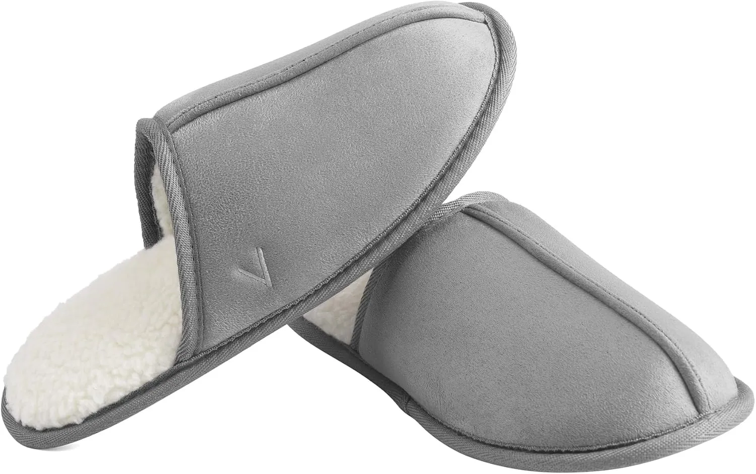 Mens Scuff Slippers Micro Suede Memory Foam Slide Clogs Slip on Indoor Outdoor House Shoes