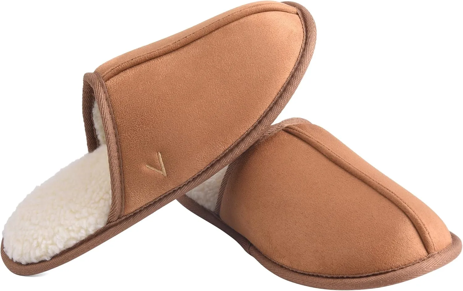 Mens Scuff Slippers Micro Suede Memory Foam Slide Clogs Slip on Indoor Outdoor House Shoes