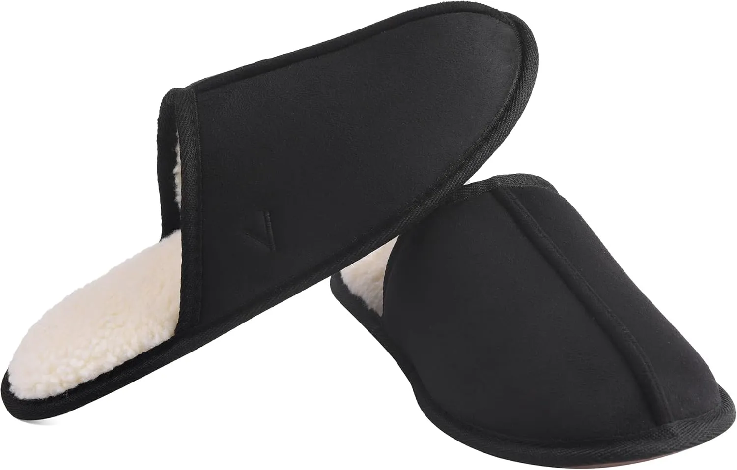 Mens Scuff Slippers Micro Suede Memory Foam Slide Clogs Slip on Indoor Outdoor House Shoes