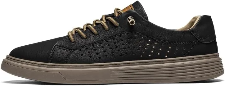 Men's Skateboarding Shoes, Leather, Breathable, Anti-Skid, Spring/Summer/Autumn