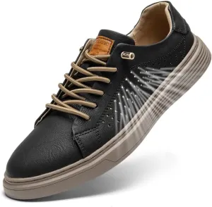 Men's Skateboarding Shoes, Leather, Breathable, Anti-Skid, Spring/Summer/Autumn